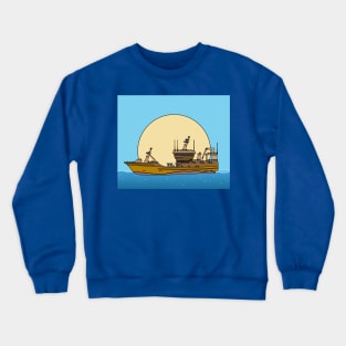 Ships In The Middle Of The Lake Ocean Crewneck Sweatshirt